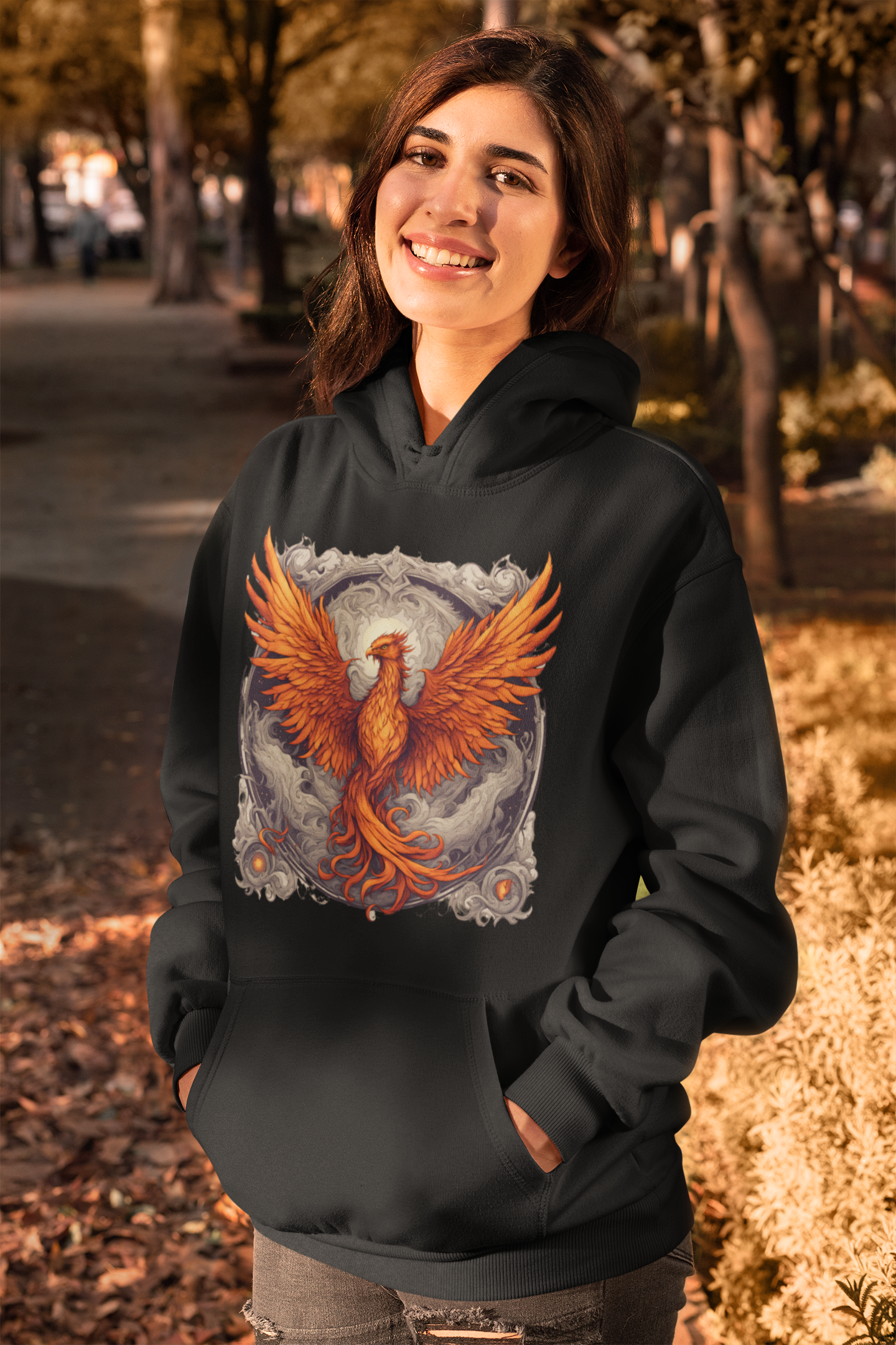 Bordered Phoenix Hoodie