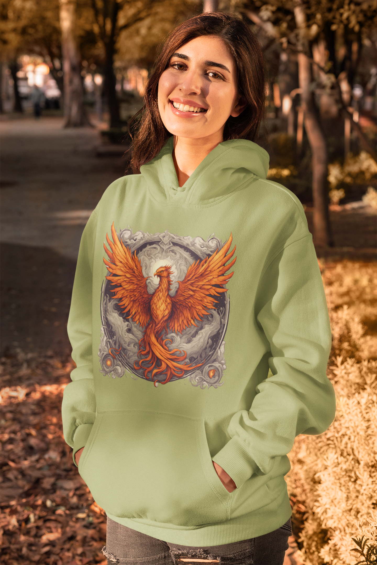 Bordered Phoenix Hoodie