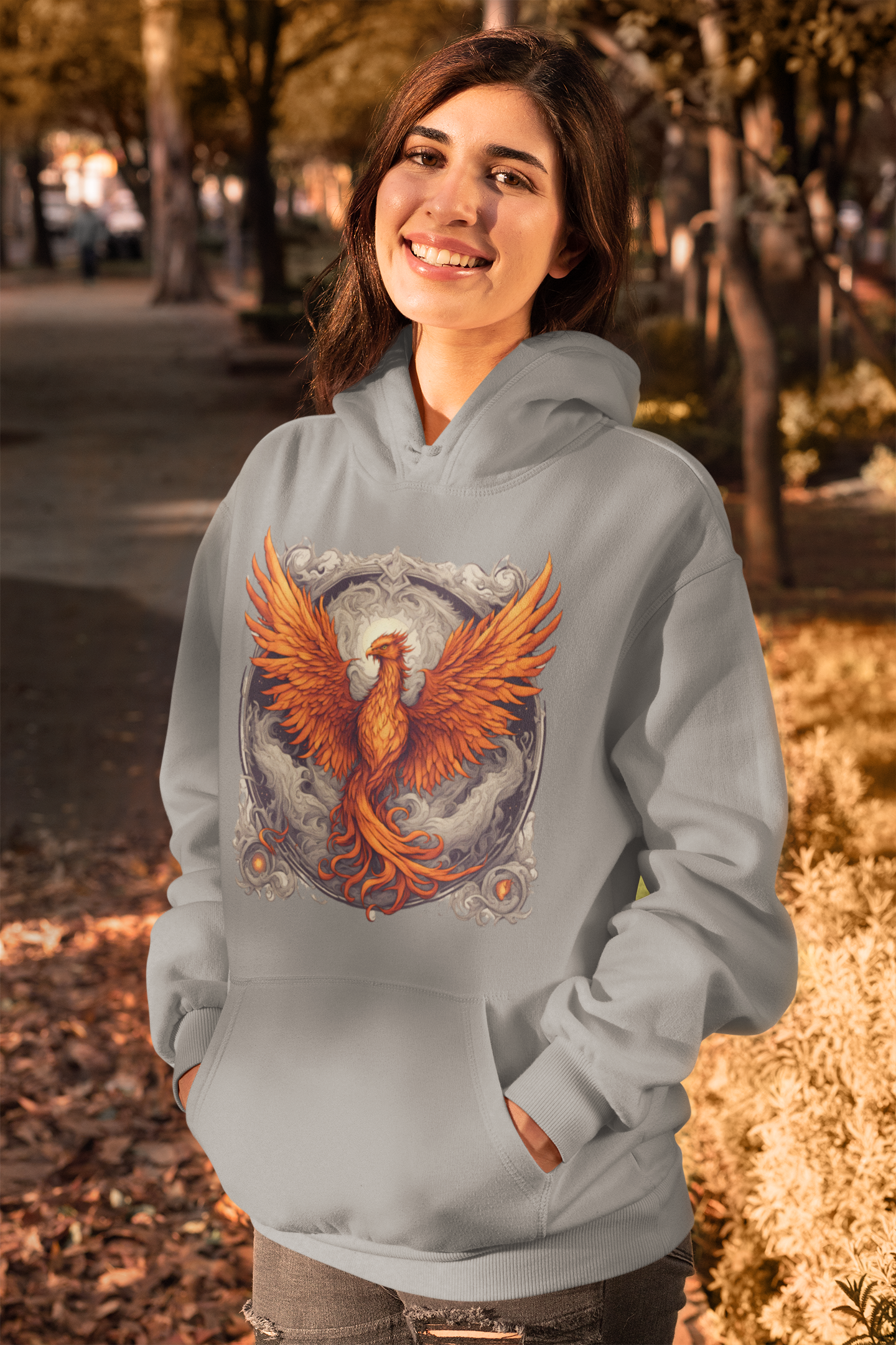 Bordered Phoenix Hoodie