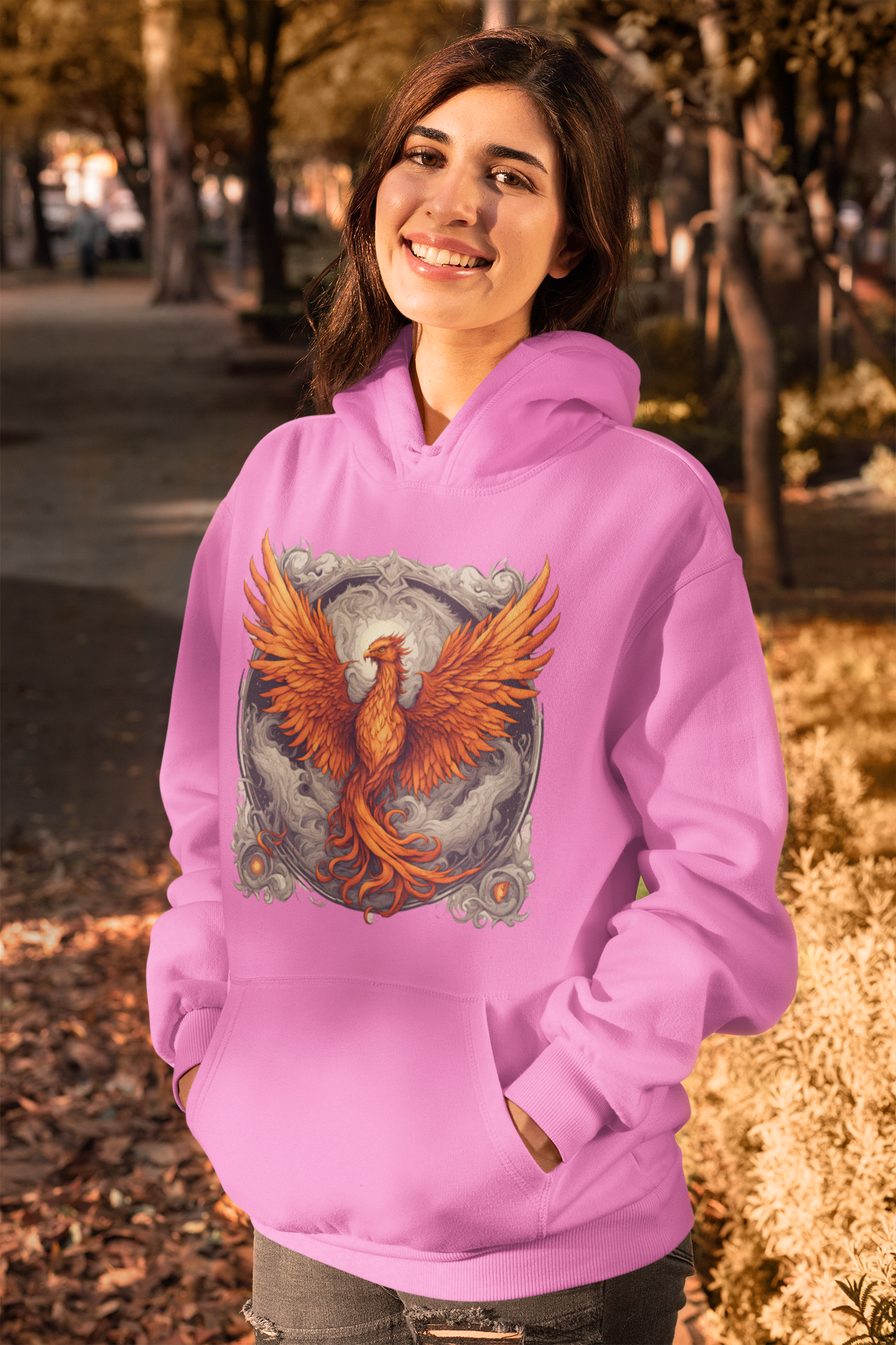 Bordered Phoenix Hoodie