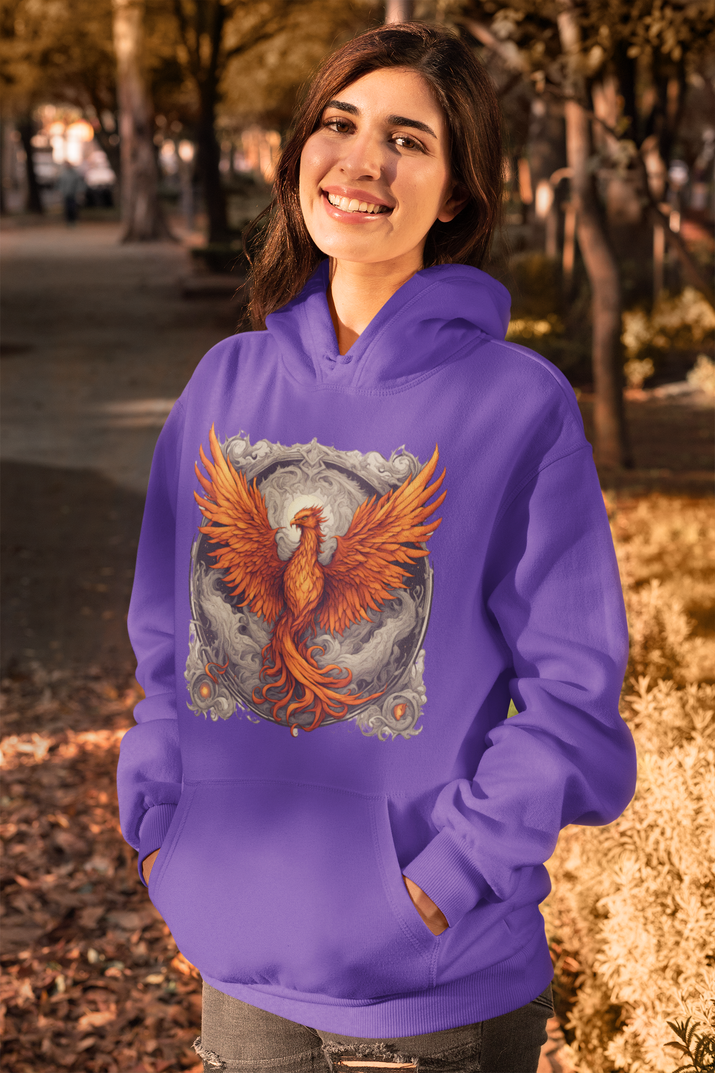 Bordered Phoenix Hoodie