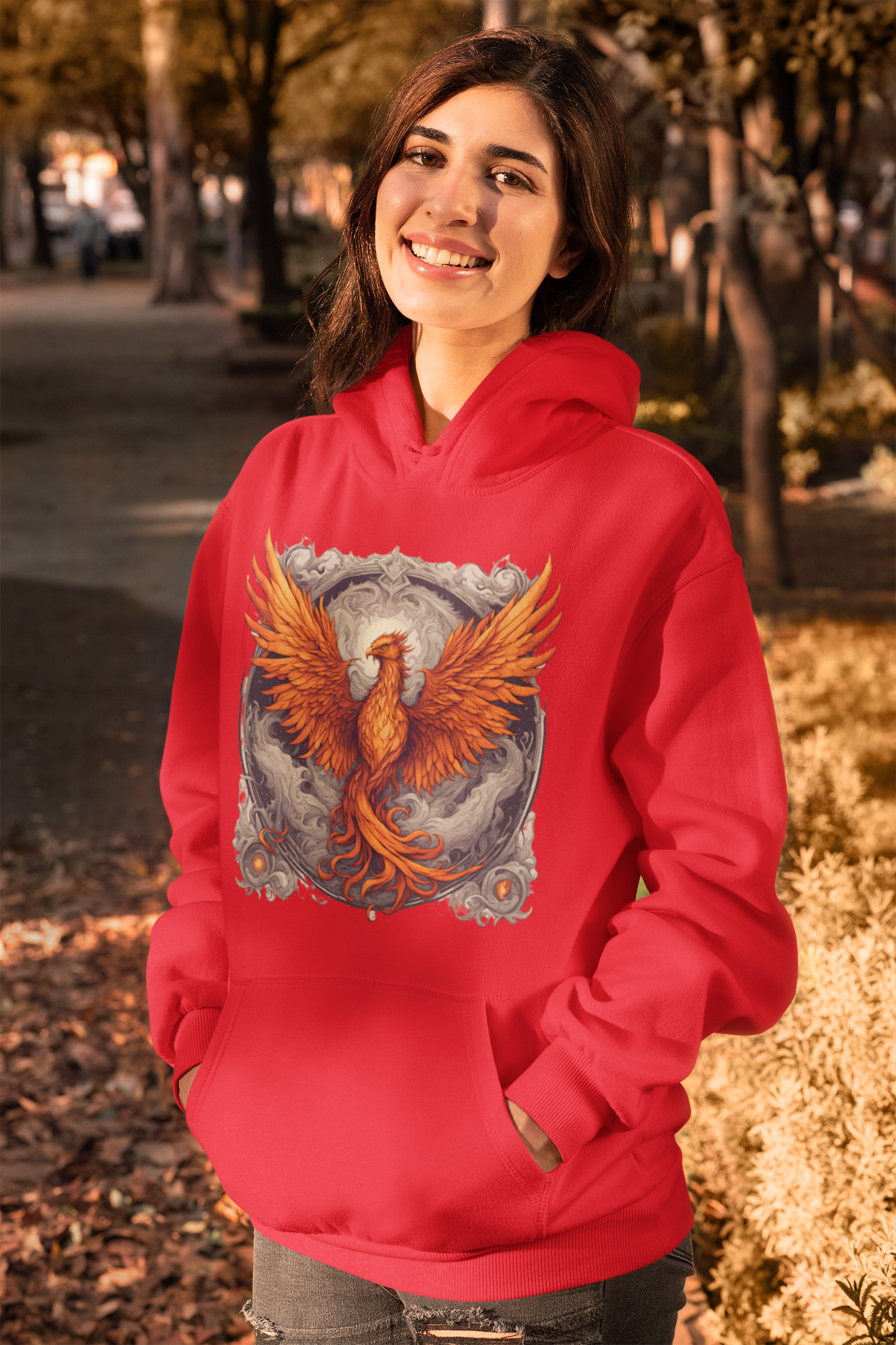 Bordered Phoenix Hoodie