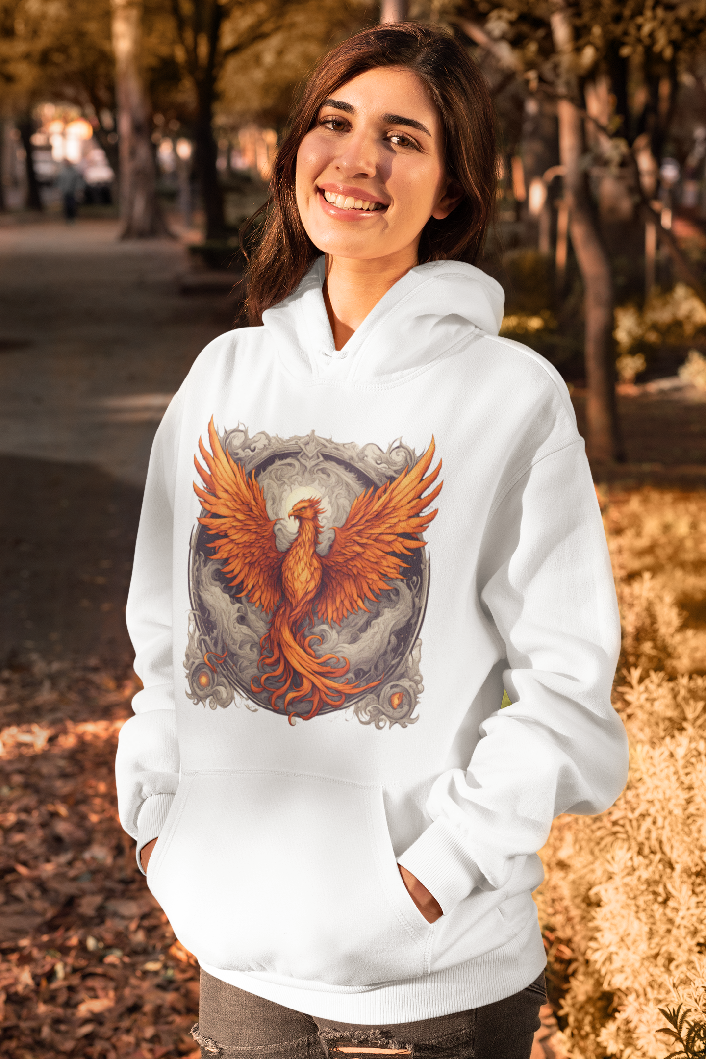 Bordered Phoenix Hoodie
