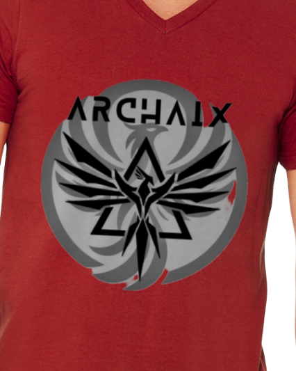 Archaix Logo Men's V-neck T-Shirt