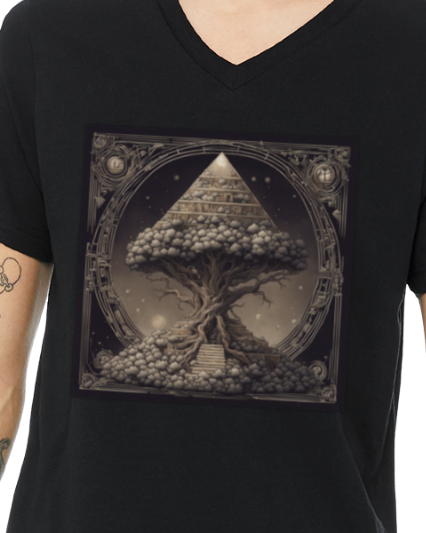 Pyramid World Tree Men's V-Neck T-Shirt