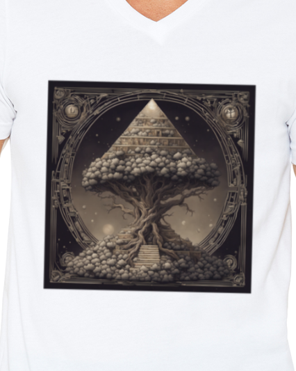 Pyramid World Tree Men's V-Neck T-Shirt