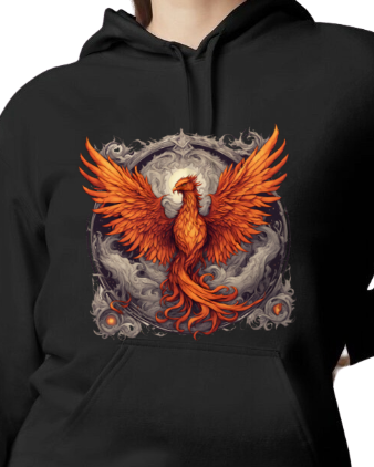 Bordered Phoenix Hoodie