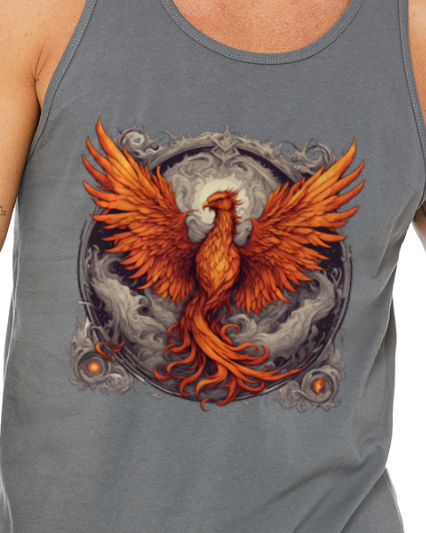 Bordered Phoenix Jersey Tank Top