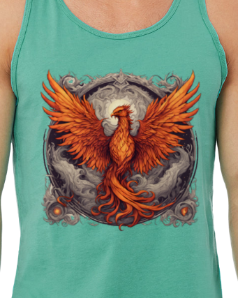 Bordered Phoenix Jersey Tank Top