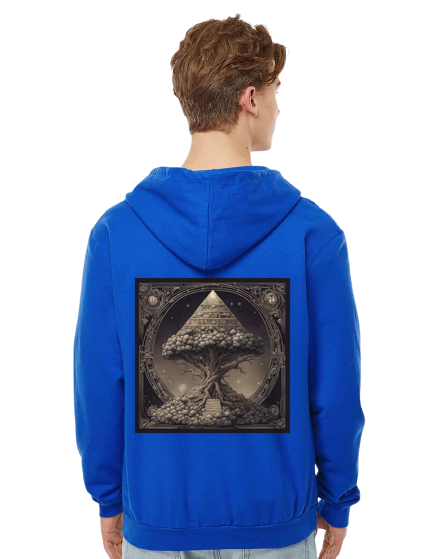 Pyramid World Tree Zip Hoodie