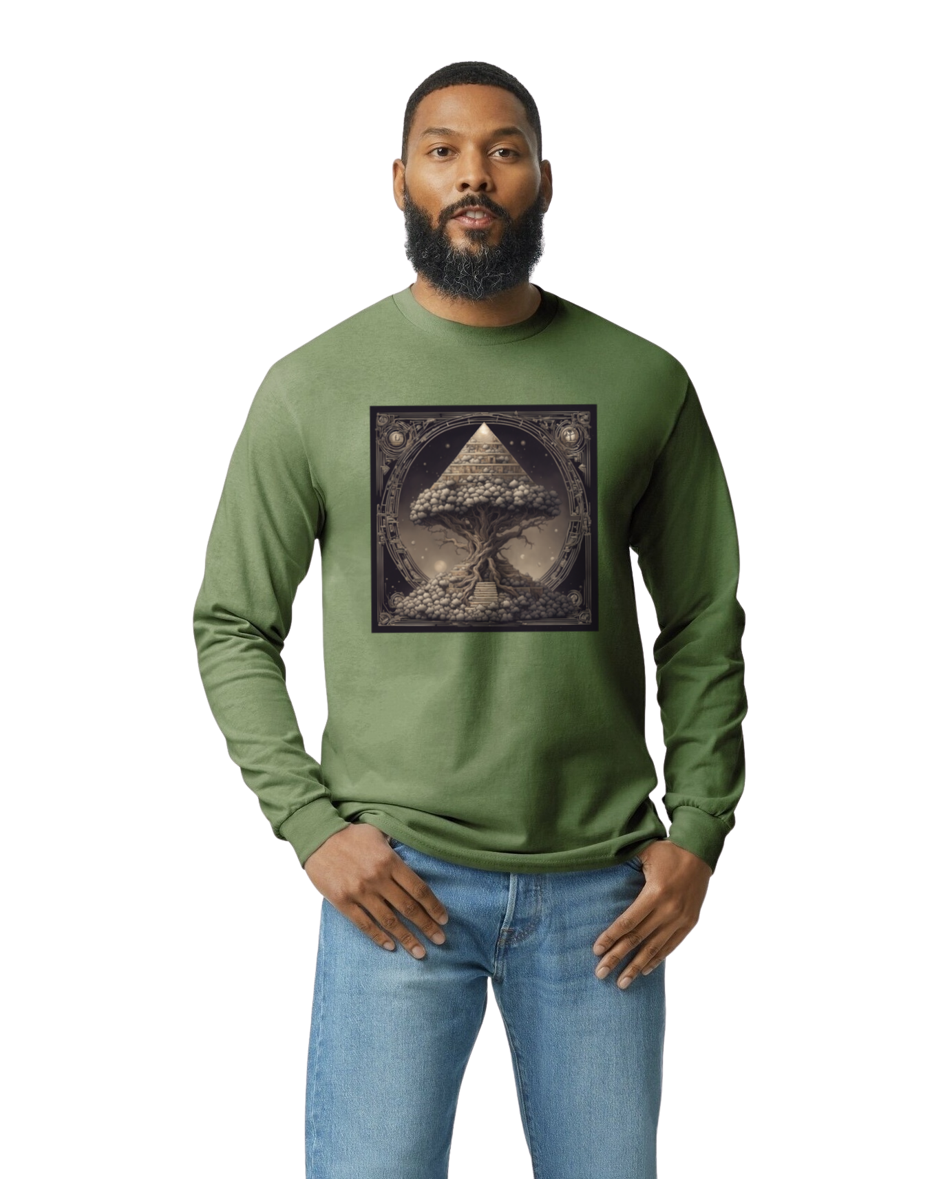Pyramid World Tree Long Sleeve T-Shirt