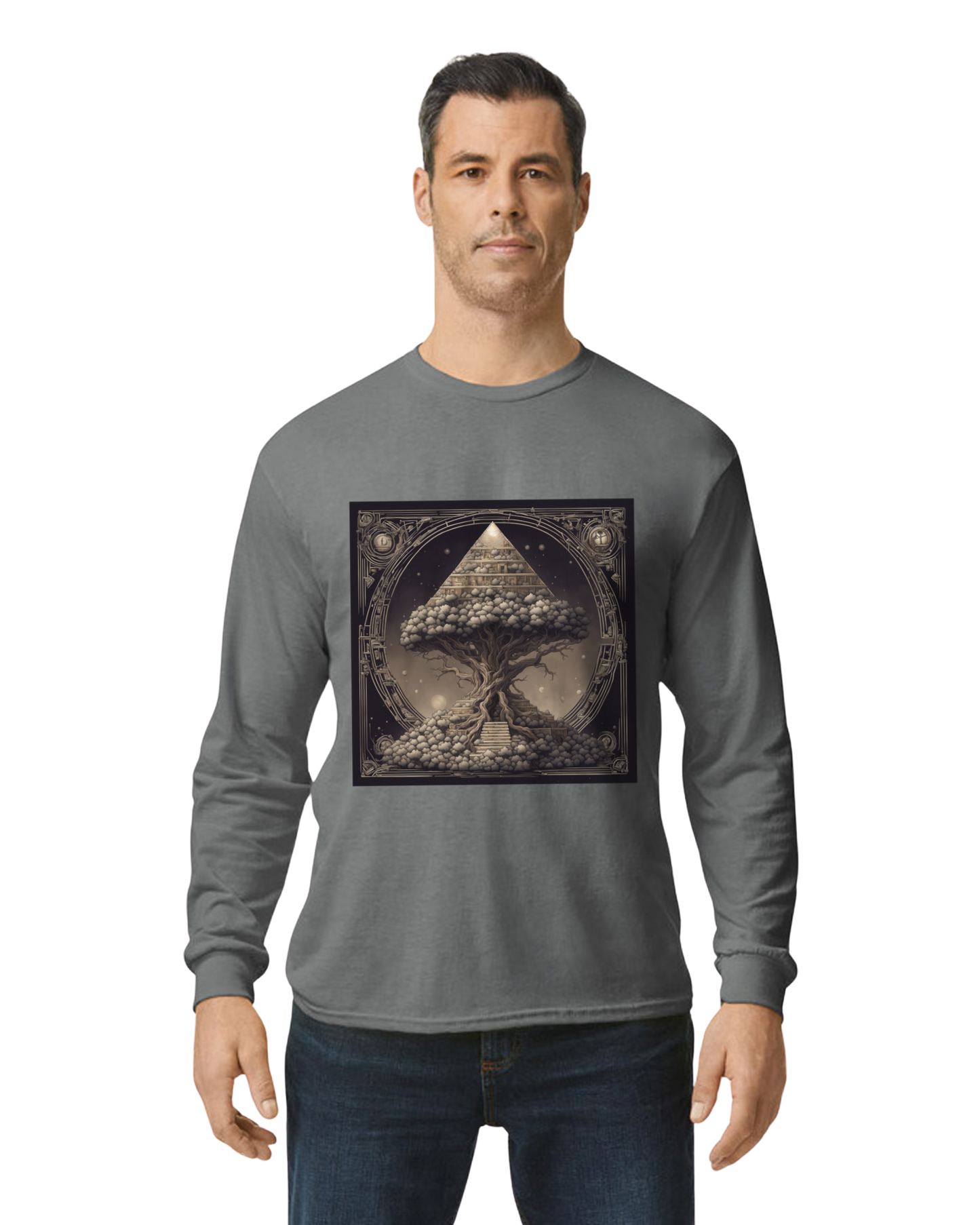 Pyramid World Tree Long Sleeve T-Shirt