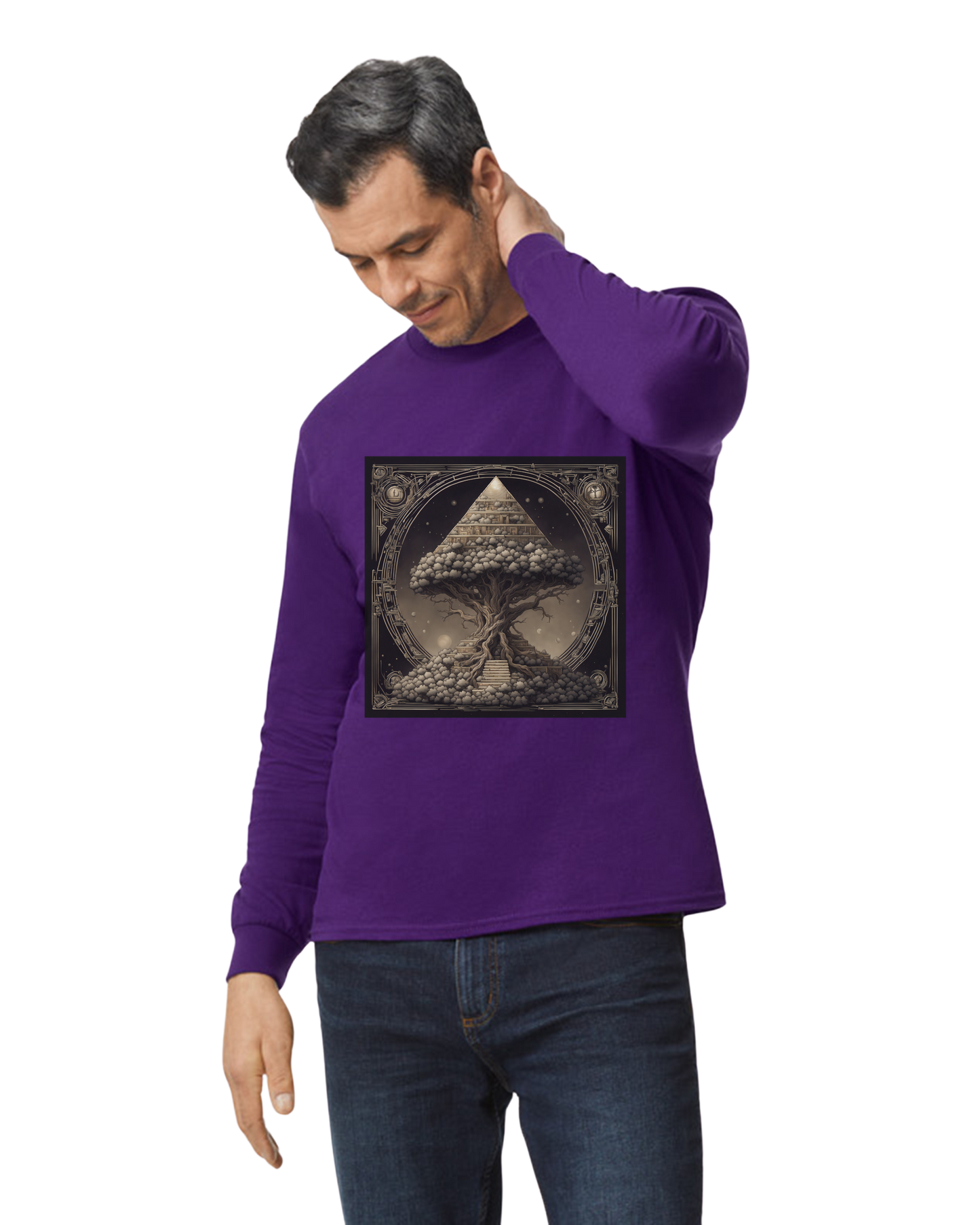 Pyramid World Tree Long Sleeve T-Shirt