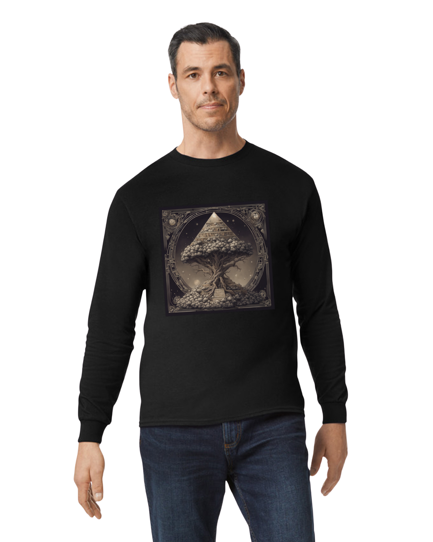 Pyramid World Tree Long Sleeve T-Shirt