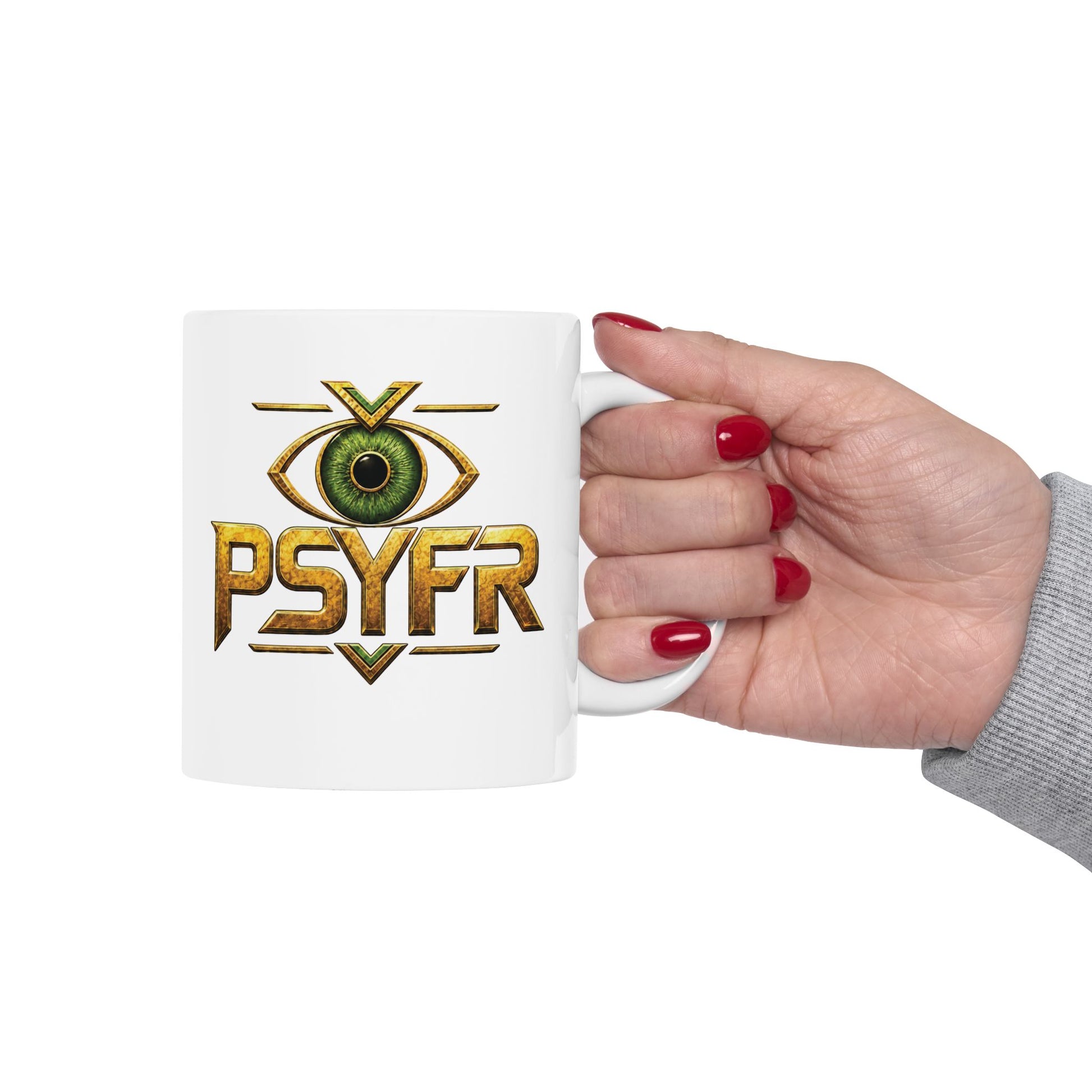 PSYFR compass-eye ceramic coffee mug