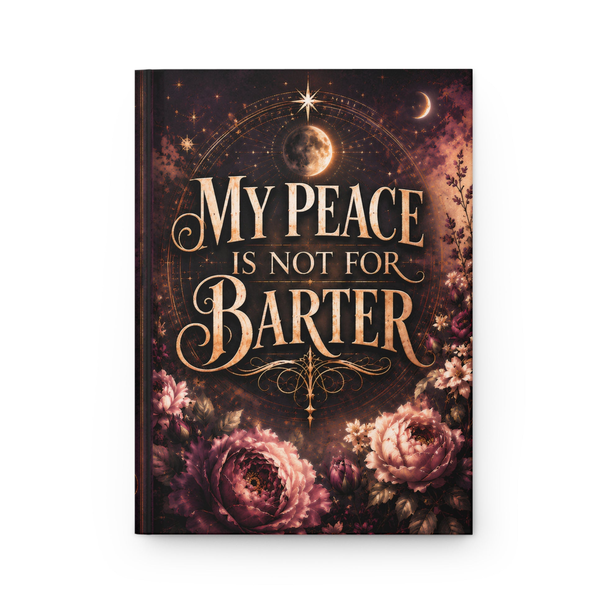 My Peace Is Not for Barter floral compass hardcover journal