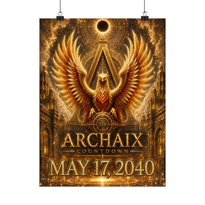 Celestial 138 Countdown Phoenix poster product image in bronze, gold, and black