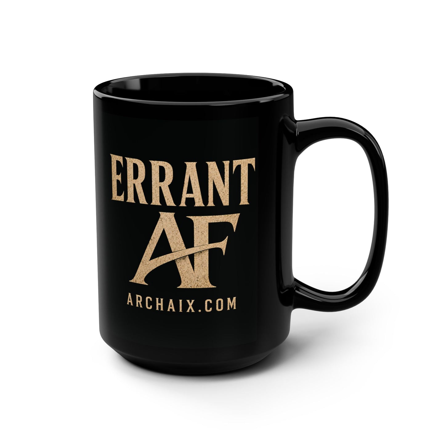 ERRANT AF black coffee mug product mockup
