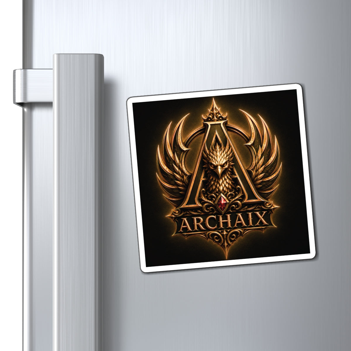 ARCHAIX Black and Gold Phoenix Emblem refrigerator magnet product image