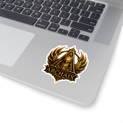 ARCHAIX Golden Phoenix Crest kiss-cut sticker