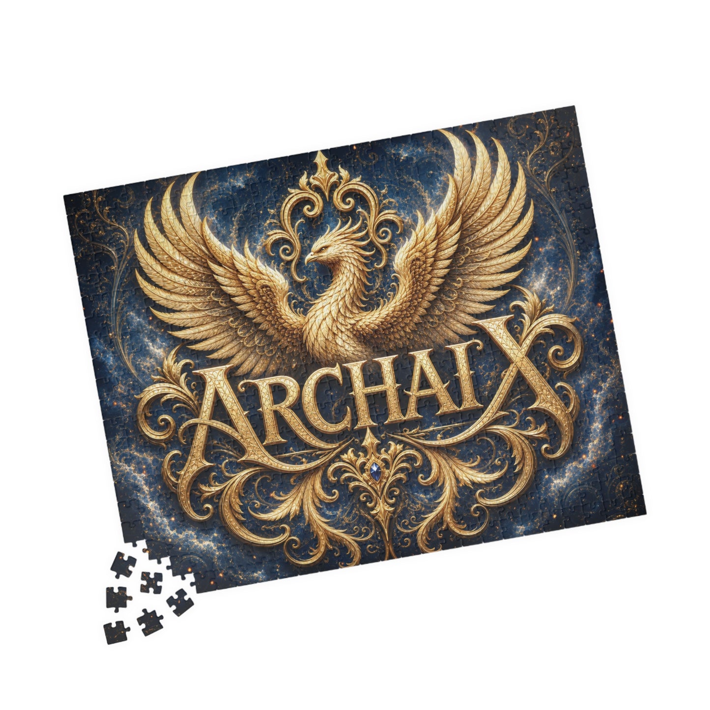 ARCHAIX Blue and Gold Phoenix 520-piece jigsaw puzzle product image