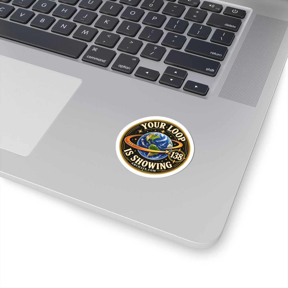 Your Loop Is Showing glossy vinyl sticker with 138 motif