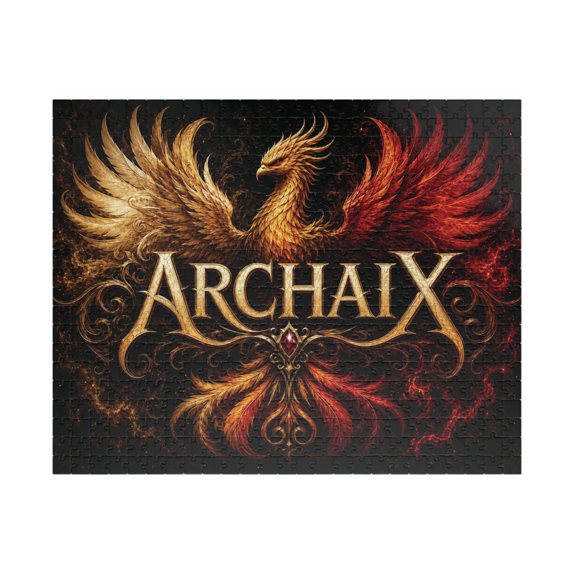 ARCHAIX gold and ember phoenix emblem 520-piece jigsaw puzzle
