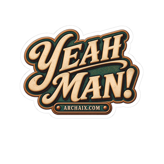 Yeah Man! ARCHAIX kiss-cut sticker main product mockup