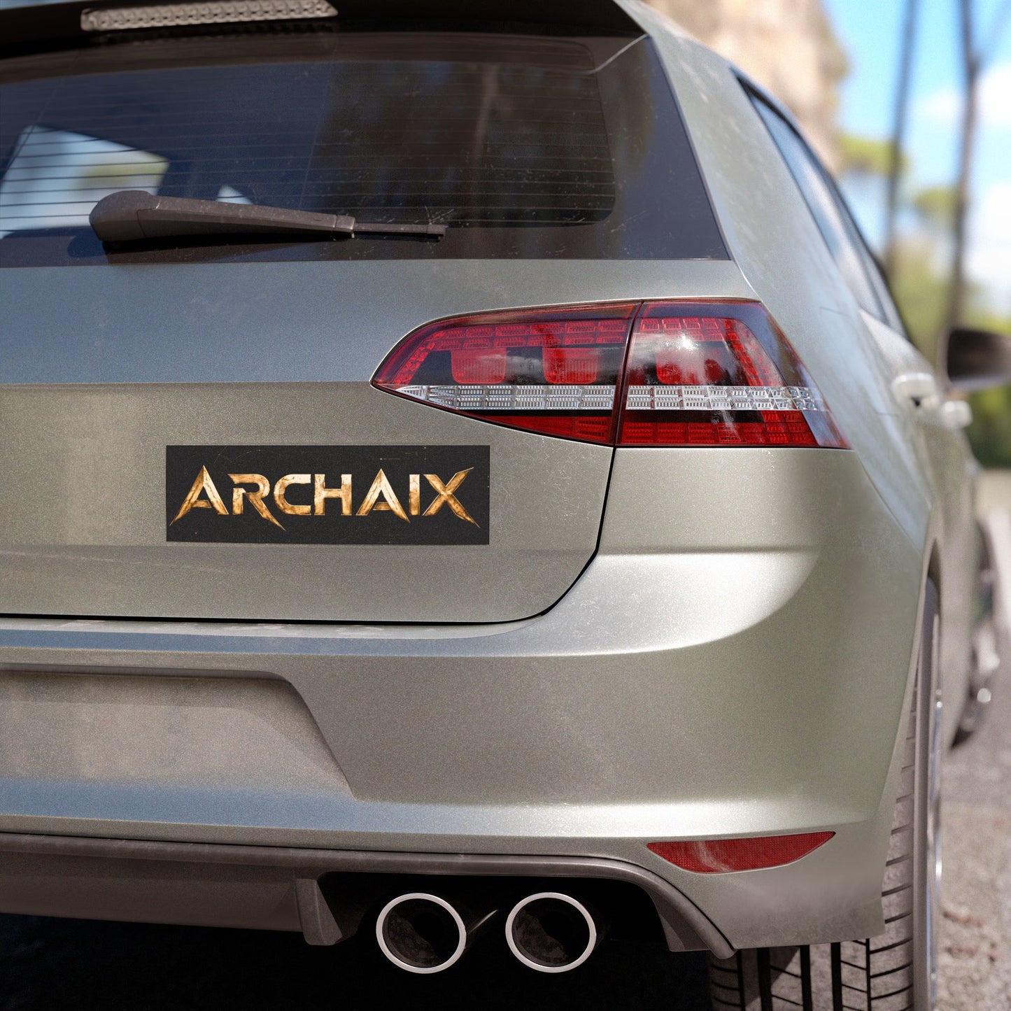 ARCHAIX gold logo 10 × 3 car magnet