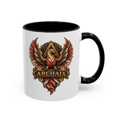 ARCHAIX Phoenix Crest black-accent ceramic mug