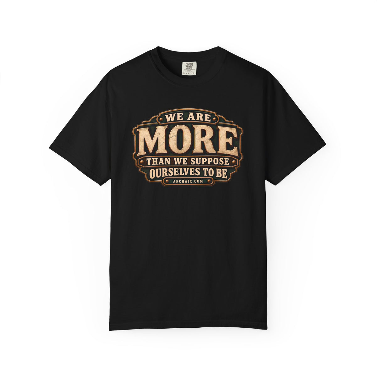 We Are More Than We Suppose Ourselves to Be garment-dyed T-shirt alternate view