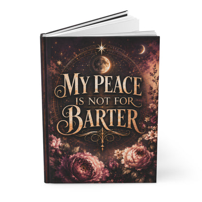 My Peace Is Not for Barter floral compass hardcover journal