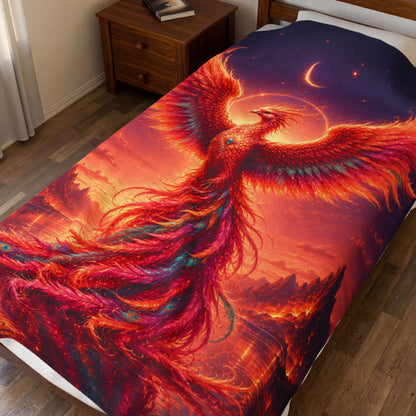 ARCHAIX Phoenix Rising velveteen plush blanket product image