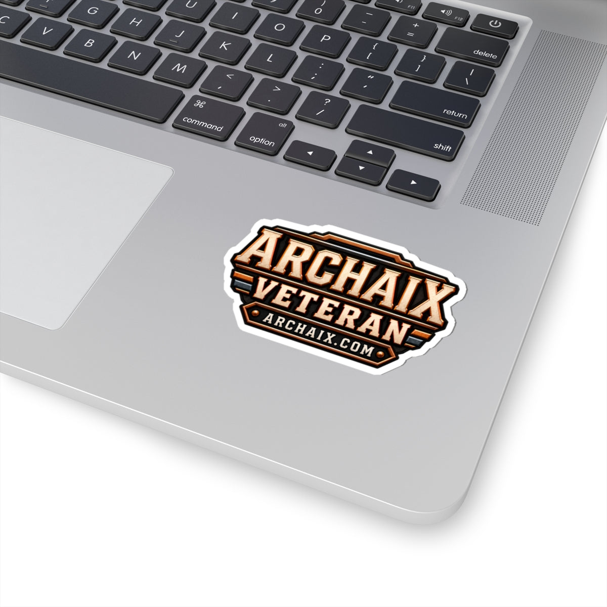 ARCHAIX Veteran glossy vinyl sticker with retro heritage badge design