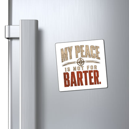 Distressed compass My Peace Is Not for Barter refrigerator magnet