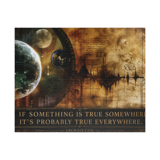ARCHAIX Stellar Schematics 520-piece puzzle with printed artwork and quotation