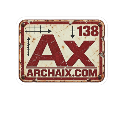 ARCHAIX Element distressed vintage badge kiss-cut vinyl sticker