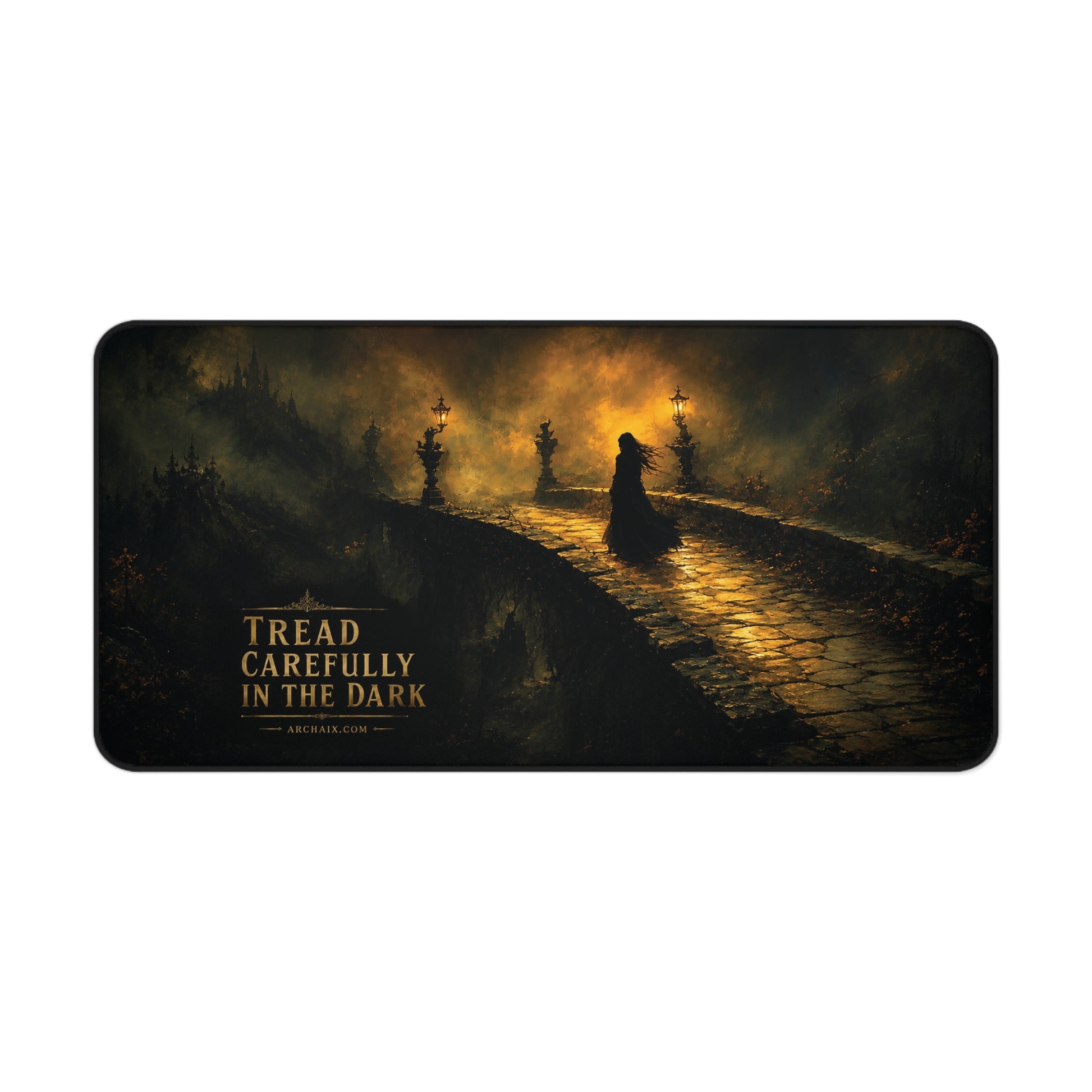 ARCHAIX Tread Carefully in the Dark 32 × 16 desk mat