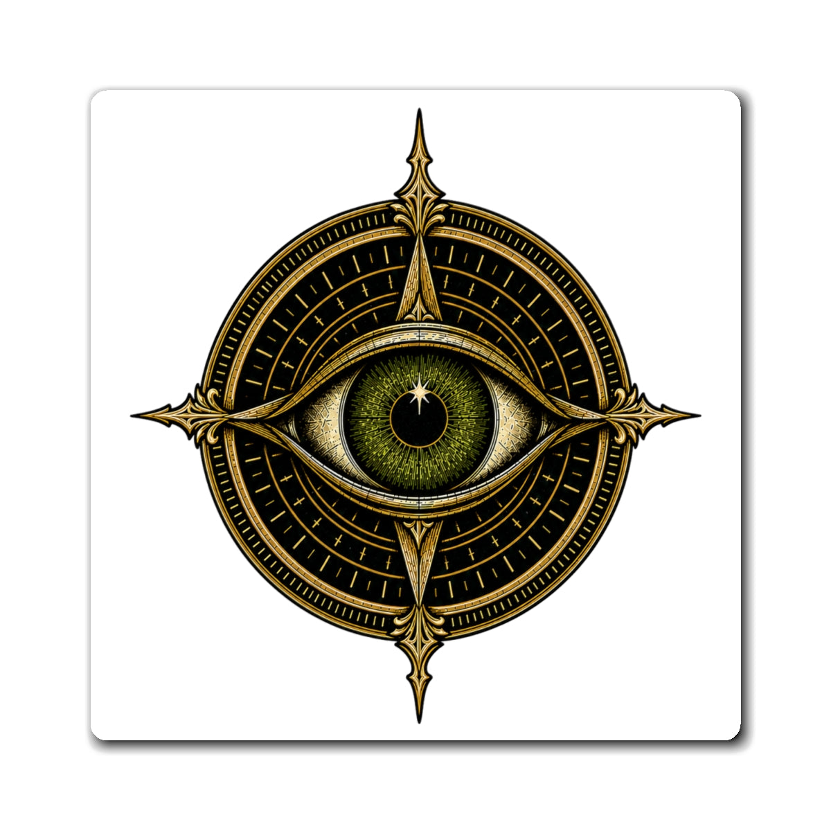 Seeing Eye Cipher white background refrigerator magnet