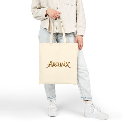 ARCHAIX antique gold wordmark cotton canvas tote product image