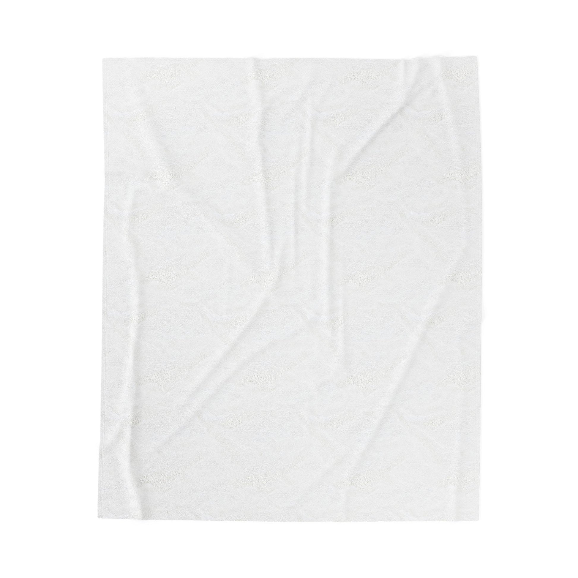 Plain white reverse side of the ARCHAIX The Veil Gives Way velveteen plush blanket