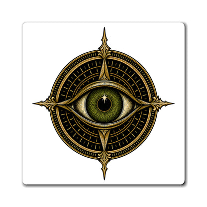 PSYFR Seeing Eye Cipher refrigerator magnet on white background