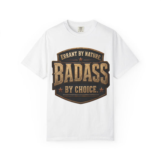 Errant by Nature, Badass by Choice vintage shield T-shirt product image