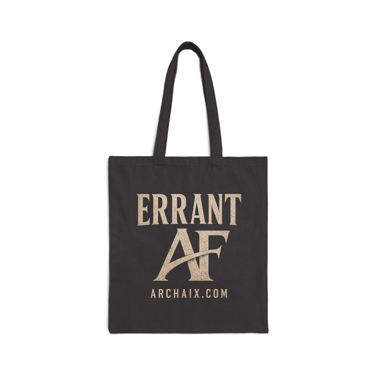 ERRANT AF Black Cotton Canvas Tote Bag
