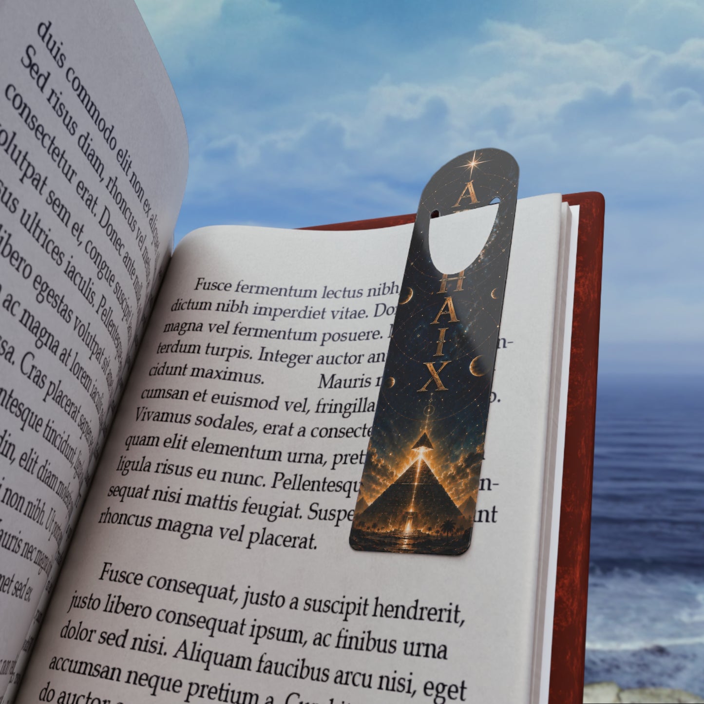 ARCHAIX Pyramid Moonlight aluminum bookmark product image