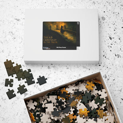 ARCHAIX Tread Carefully 520-piece puzzle shown with loose puzzle pieces