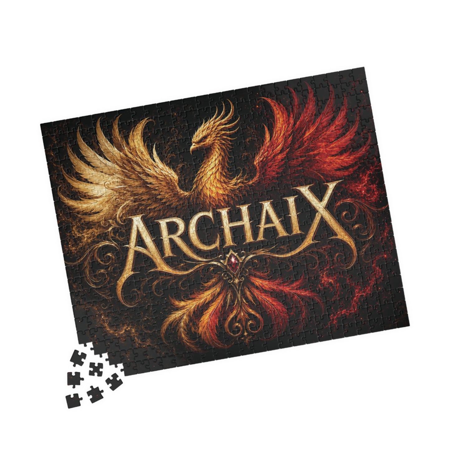 ARCHAIX gold and ember phoenix emblem 520-piece jigsaw puzzle