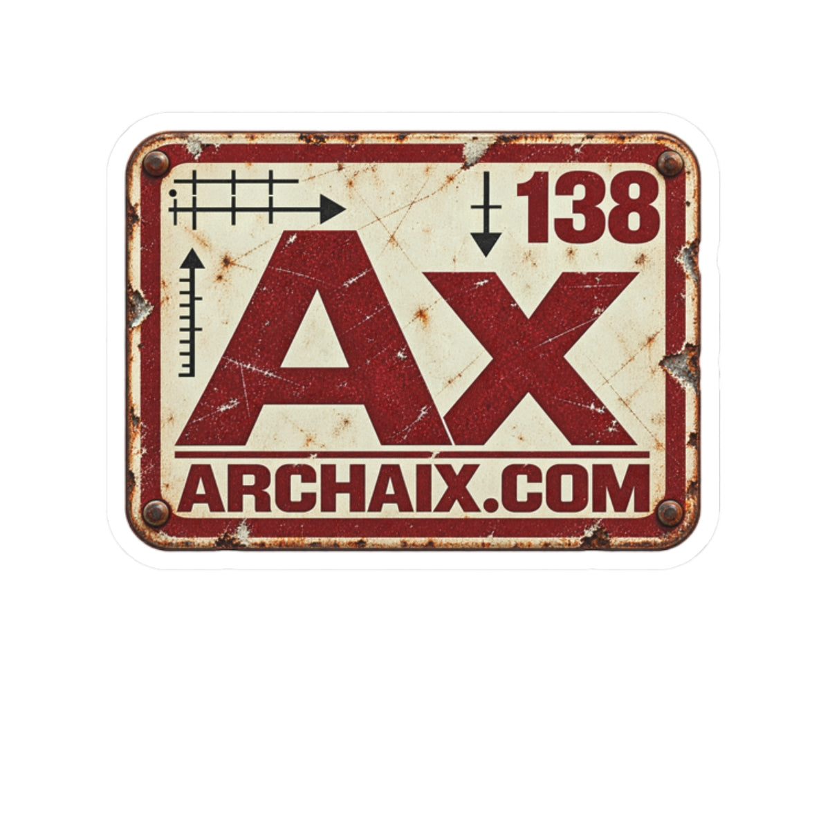 ARCHAIX Element glossy vinyl sticker with white kiss-cut border