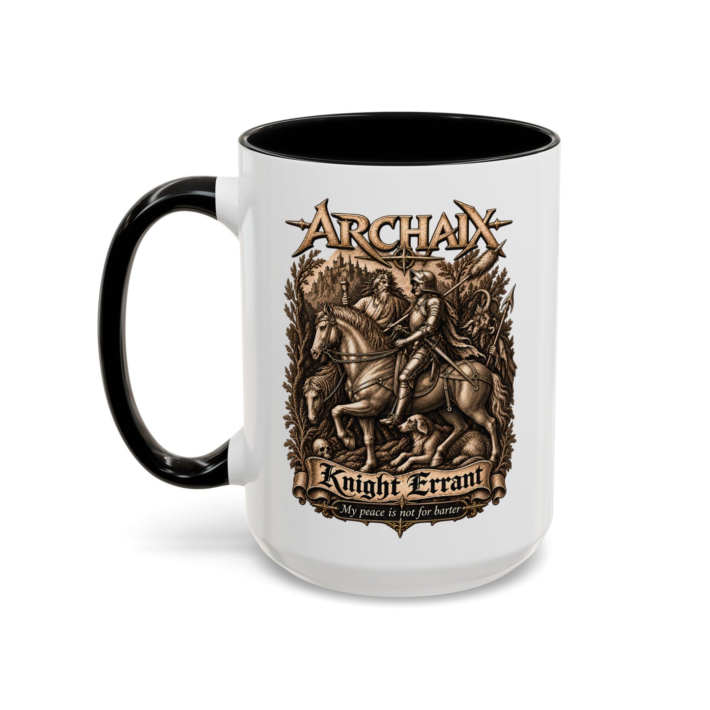 Knight Errant ARCHAIX horse-and-rider mug product view