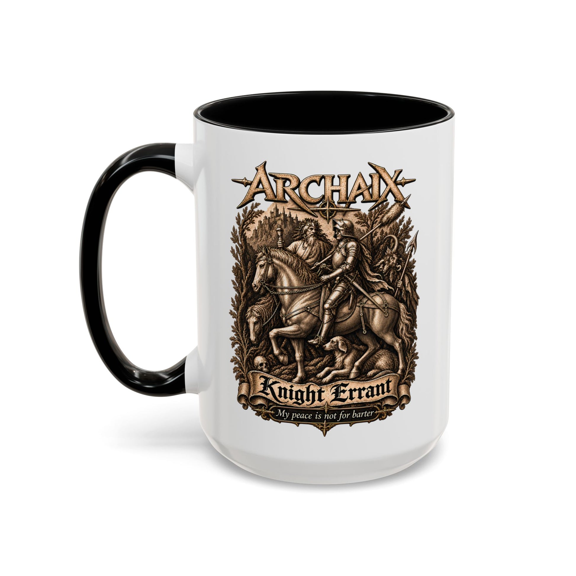 Knight Errant ARCHAIX horse-and-rider mug product view